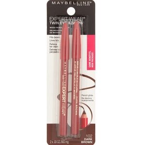 Maybelline Expert Wear Twin Eye & Brow Pencils #102 Dark Brown